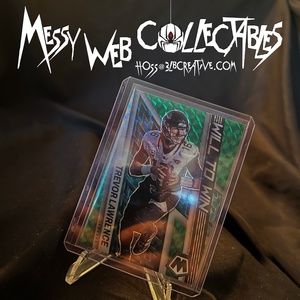 Trevor Lawrence 2022 Mosaic Will To Win Green Prizm